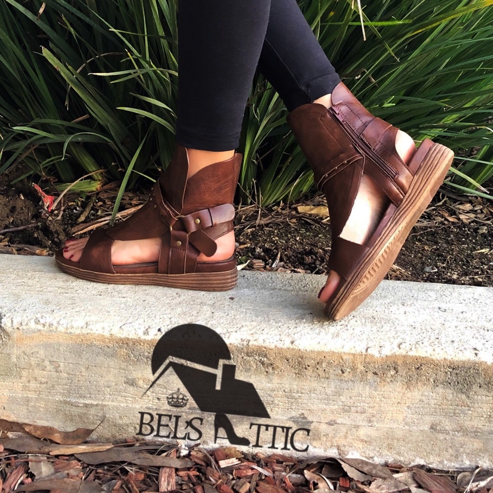 LAST 2♥️Western Hightop Gladiator Peep Sandal - Picture 3 of 6